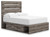 Ashley Urbanoore Brown Gray Full Panel Bed with Storage, Dresser, Mirror and 2 Nightstands