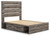 Ashley Urbanoore Brown Gray Full Panel Bed with Storage, Dresser, Mirror and 2 Nightstands