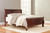 Ashley Alisdair Dark Brown Queen Sleigh Bed with 12 Inch Chime Mattress