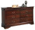 Ashley Alisdair Reddish Brown Queen Sleigh Bed with Dresser
