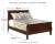 Alisdair Reddish Brown Full Sleigh Bed with Mirrored Dresser and 2 Nightstands