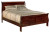 Ashley Alisdair Reddish Brown King Sleigh Bed with 2 Nightstands