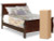Ashley Alisdair Dark Brown Full Sleigh Bed with 8 Inch Chime Mattress