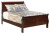 Alisdair Reddish Brown Full Sleigh Bed with Mirrored Dresser, Chest and Nightstand
