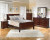 Ashley Alisdair Reddish Brown Full Sleigh Bed with 2 Nightstands