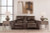 Ashley Alessandro Walnut Power Reclining Loveseat with Console