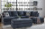 Albar Place Cobalt 2-Piece Sectional with Ottoman