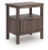 Ashley Cadmori Black White King Upholstered Panel Bed, Dresser, Mirror and Nightstand