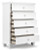Ashley Fortman White Chest of Drawers
