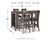 Ashley Caitbrook Gray Counter Height Dining Table and 4 Barstools D388/13/124(2)/024(2)