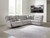 Ashley Acklen Place Pewter 5-Piece Power Reclining Sectional with Storage Console