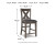 Ashley Caitbrook Gray 5-Piece Counter Height Dining Set with Table and 4 X-Back Barstools