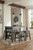 Ashley Caitbrook Gray 5-Piece Counter Height Dining Set with Table and 4 X-Back Barstools