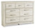 Ashley Bellaby Whitewash King Panel Bed with Dresser and Nightstand