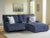 Ashley Acklen Place Navy 3-Piece Power Reclining Sectional Sofa with Chaise 93607/57/62/79