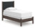 Ashley Cadmori Brown Twin Upholstered Panel Bed, Chest and Nightstand