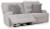 Ashley Acklen Place Pewter 2-Piece Power Reclining Sectional Loveseat