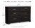 Belachime Charcoal King Panel Bed with Dresser