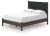 Ashley Cadmori Brown Queen Upholstered Panel Platform Bed and Dresser
