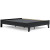 Finch Black Queen Platform Bed with Mattress