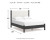 Ashley Cadmori Black White Queen Upholstered Panel Bed with Mirrored Dresser and Chest