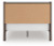 Ashley Cadmori Black White Queen Upholstered Panel Bed, Dresser and Mirror