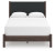 Ashley Cadmori Black White Queen Upholstered Panel Bed and Dresser