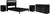 Ashley Finch Black Brown Queen Panel Platform Bed, Dresser and 2 Nightstands