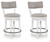 Ashley Robbinsdale Antique White Counter Height Barstool (Set of 2) D642-224
