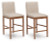 Ashley Isanti Light Brown Counter Height Barstool (Set of 2)