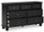 Ashley Lanolee Black Twin Panel Storage Bed and Dresser