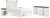 Ashley Shawburn Whitewash Full Platform Bed with Dresser and 2 Nightstands