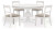 Ashley Chadworth White Dining Table and 4 Chairs D824/50B/50T/02(4)