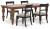 Ashley Chadworth Brown Black Dining Table and 4 Chairs D824/06(4)/55B/55T