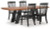 Ashley Chadworth Brown Black Dining Table and 4 Chairs D824/07(4)/55B/55T
