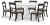 Ashley Chadworth Brown Black Dining Table and 6 Chairs D824/07(6)/55B/55T