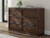 Ashley Kendamor Dark Brown Queen Canopy Bed with Dresser