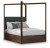 Ashley Kendamor Dark Brown Queen Canopy Bed