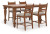 Ashley Chadworth Brown Counter Height Dining Table and 4 Barstools D824/13/724(4)