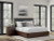 Ashley Kendamor Dark Brown King Upholstered Panel Bed