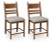 Ashley Chadworth Black Counter Height Barstool (Set of 2)