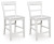 Ashley Chadworth White Counter Height Barstool (Set of 2)