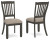 Ashley Tyler Creek Black Grayish Brown Dining Chair (Set of 2)