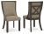 Ashley Tyler Creek Black Grayish Brown Upholstered Dining Room Chair (Set of 2)
