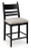 Ashley Chadworth Black Counter Height Barstool (Set of 2) D824-724