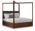 Ashley Kendamor Dark Brown King Canopy Bed