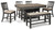 Ashley Tyler Creek Black Gray Counter Height Dining Table and 4 Barstools and Bench