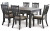Tyler Creek Black Gray Dining Table and 6 Chairs