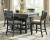 Ashley Tyler Creek Black Gray Counter Height Dining Table and 4 Barstools