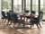 Ashley Kendamor Dark Brown Dining Table and 8 Chairs